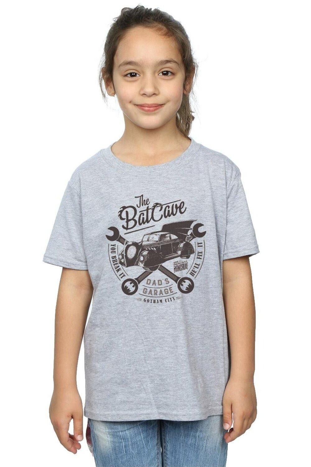 

Хлопковая футболка Batman Dad's Garage DC Comics, серый