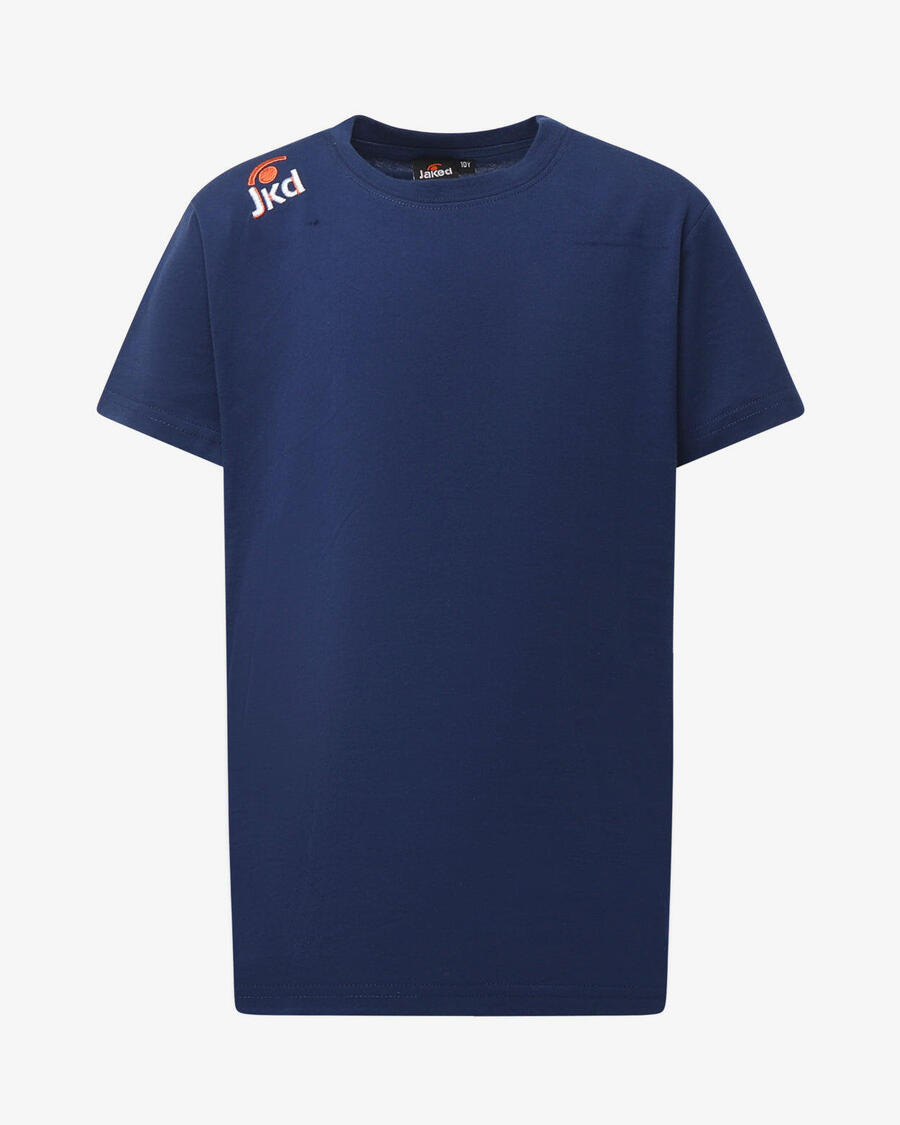 

JAKED Футболка из хлопка темно-синего цвета для занятий физкультурой для мальчиков и девочек