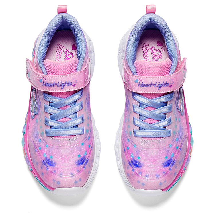 Skechers Kids Детские повседневные кроссовки S Lights розовые/фиолетовые — фото 4