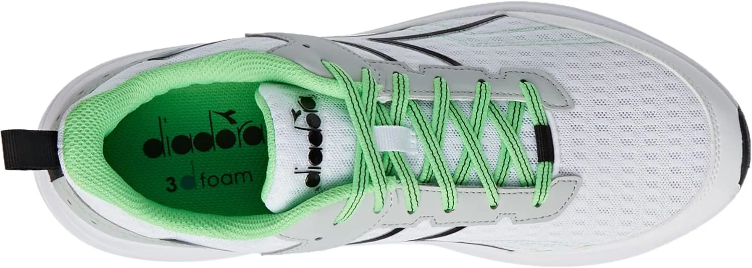 Мужские кроссовки для гимнастики Diadora, White Green Fluo Black — фото 3