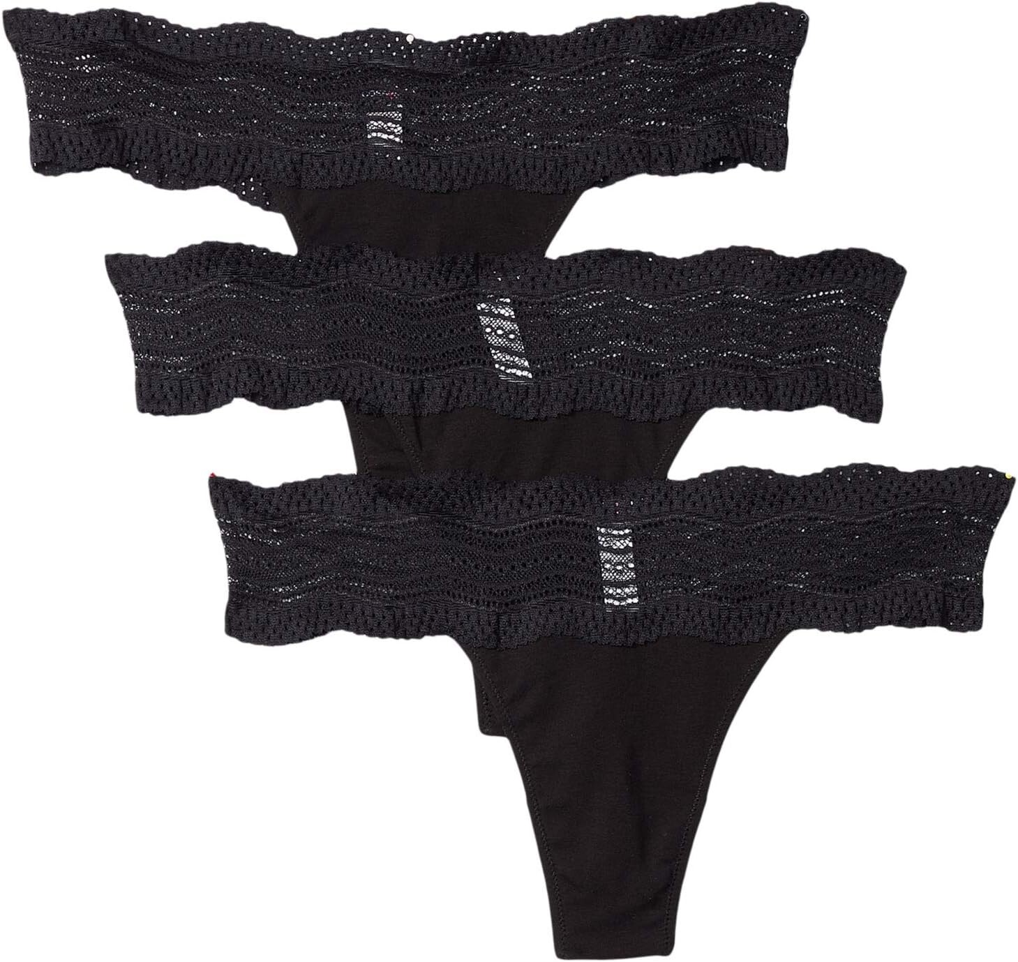 

Комплект хлопковых стрингов Dolce (3 шт.) Cosabella, цвет Black/Black/Black