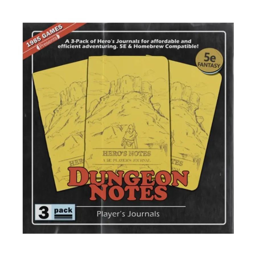 

Набор из 3 журналов героя — желтый, Dungeon Notes & Sticky Notes