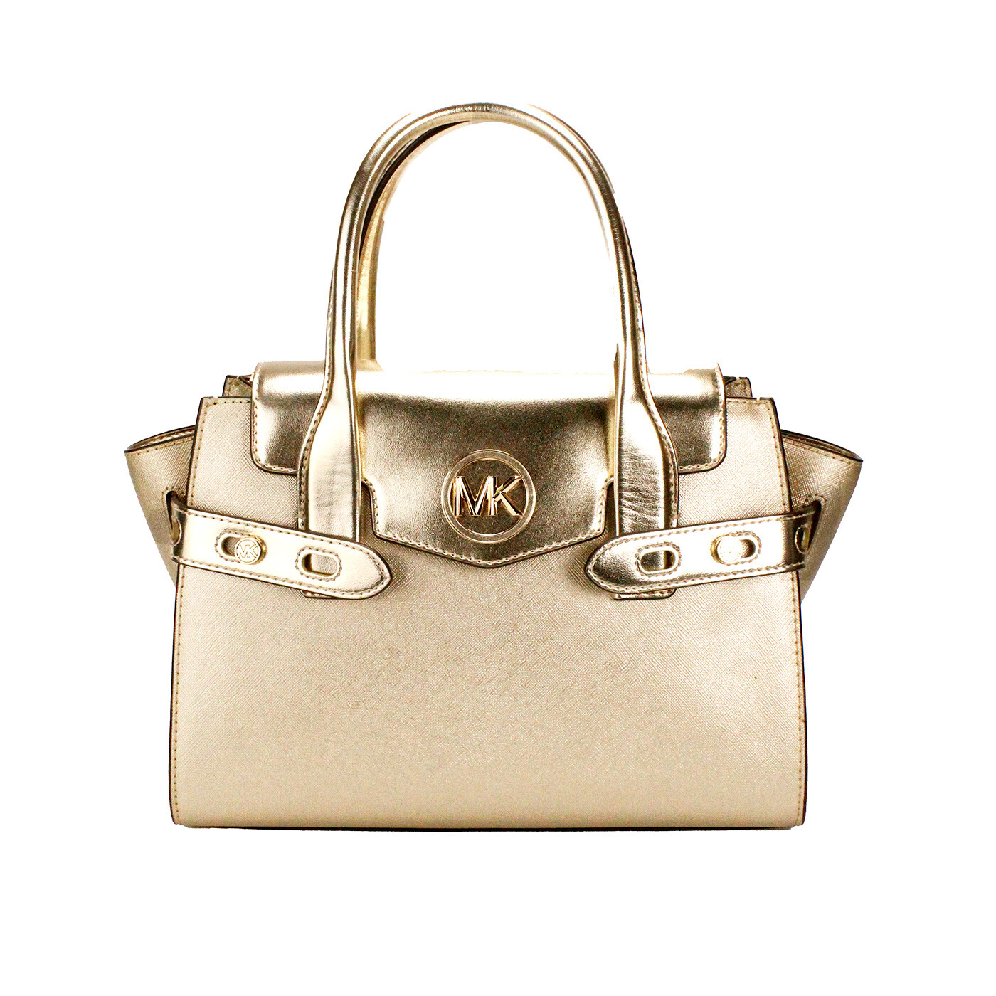 

Сумка-портфель Carmen Medium Pale Gold из сафьяновой кожи Michael Kors
