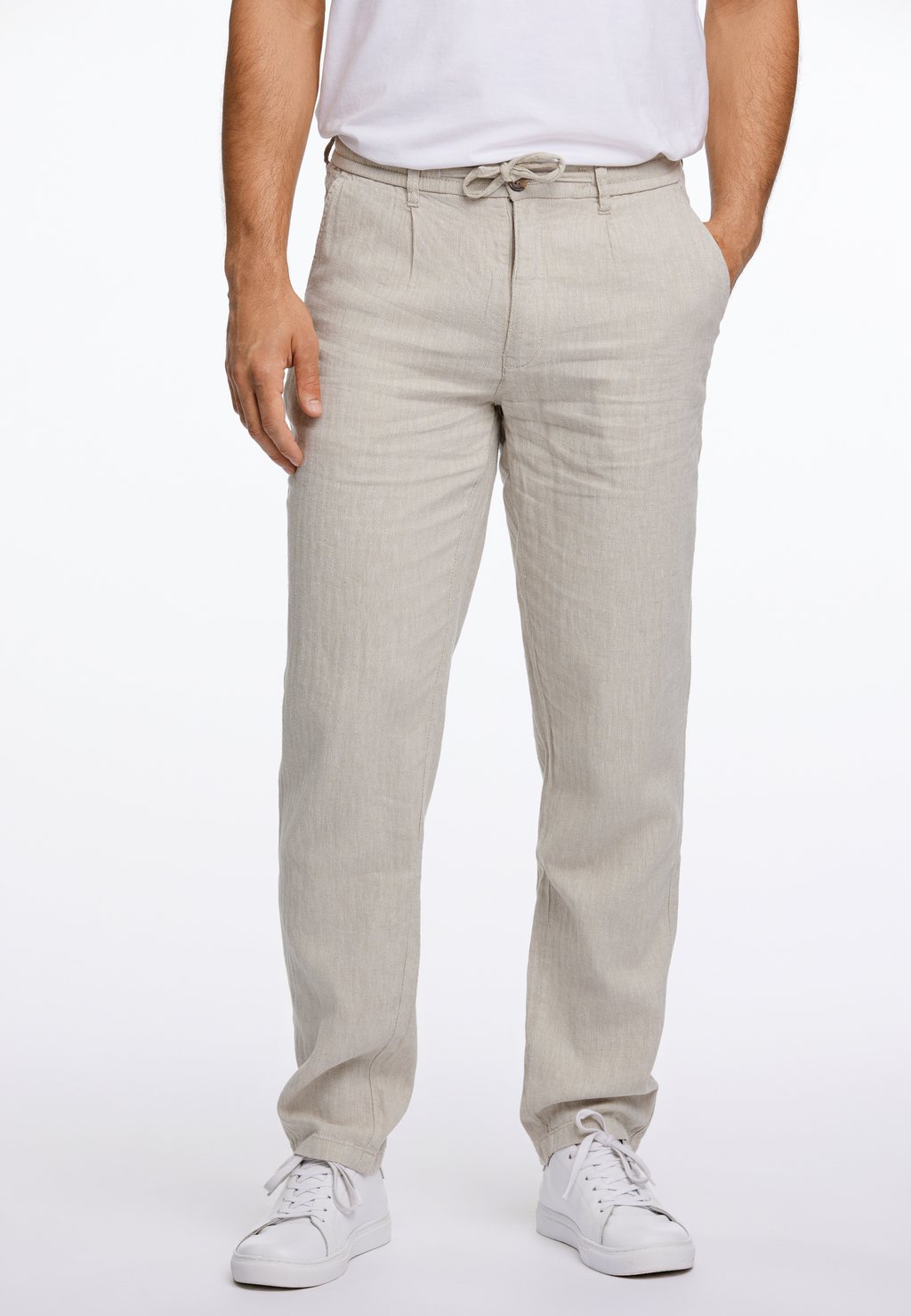 

Чиносы HERRINGBONE Junk De Luxe, цвет Lt Stone