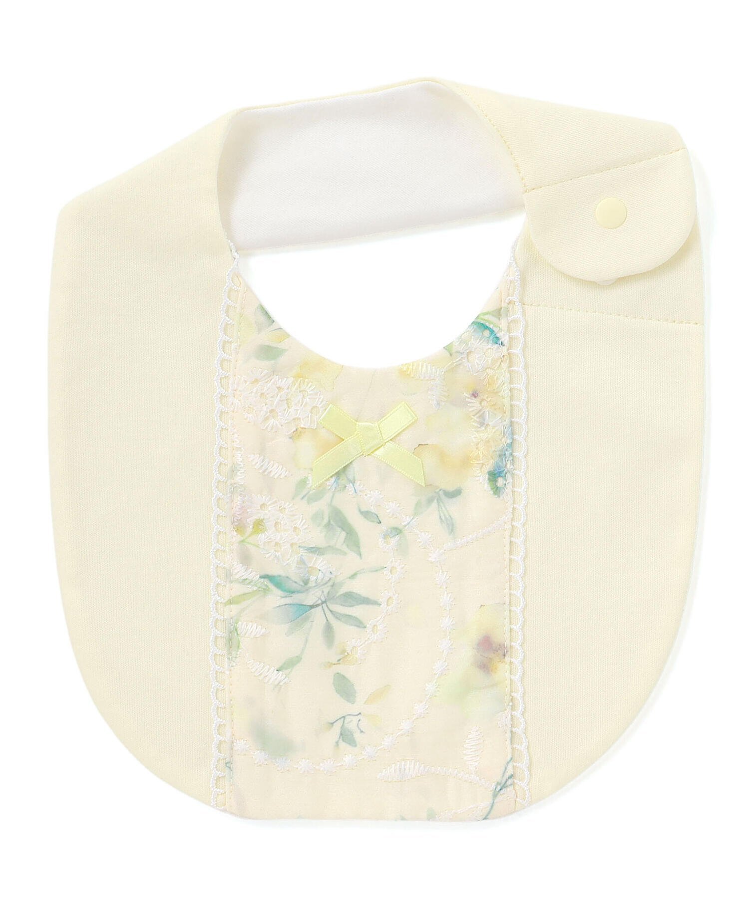 Нагрудник из органзы с цветочным принтом Fillot de bebe reduction, Yellow