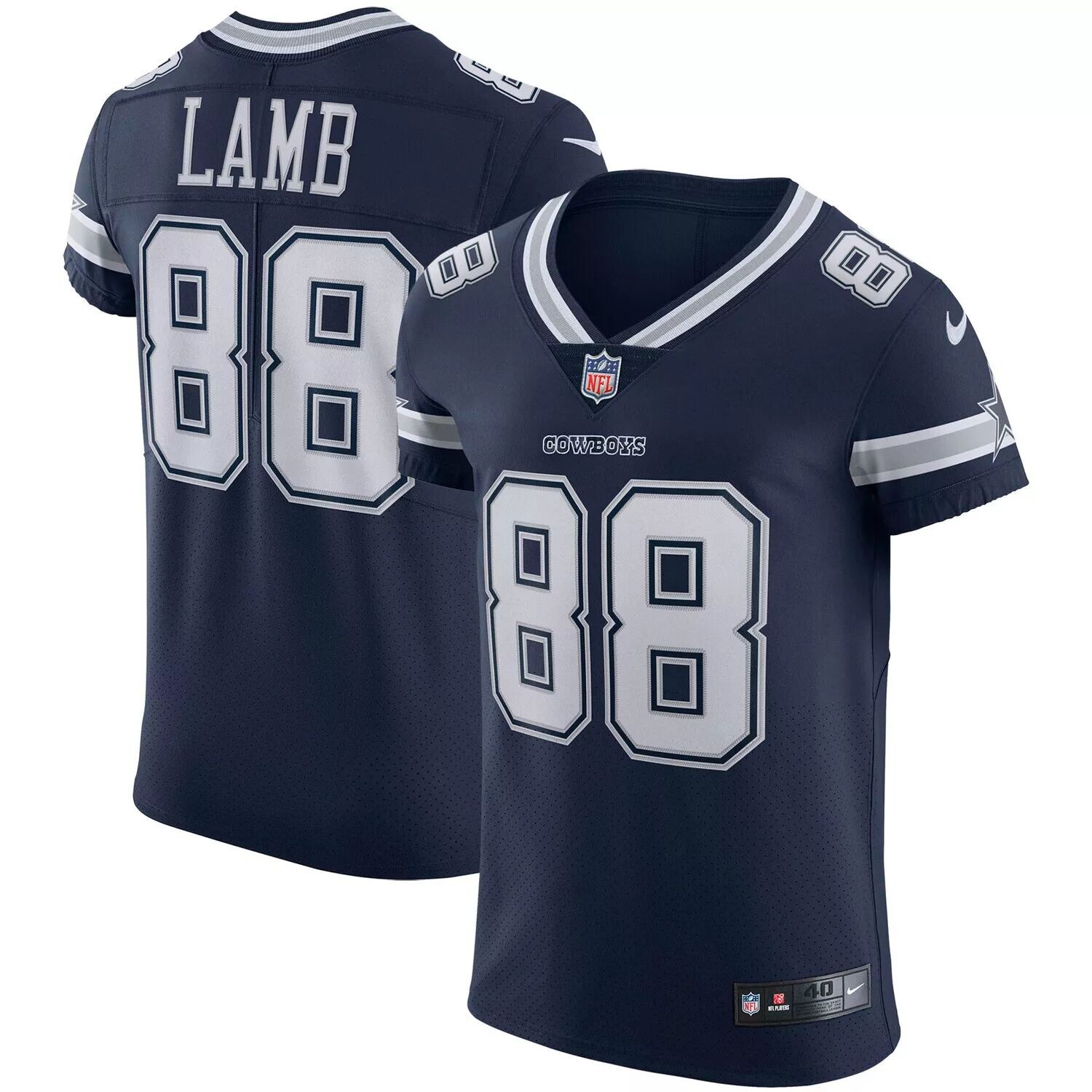 Мужская темно-синяя майка CeeDee Lamb Dallas Cowboys Vapor Elite Nike — фото 4