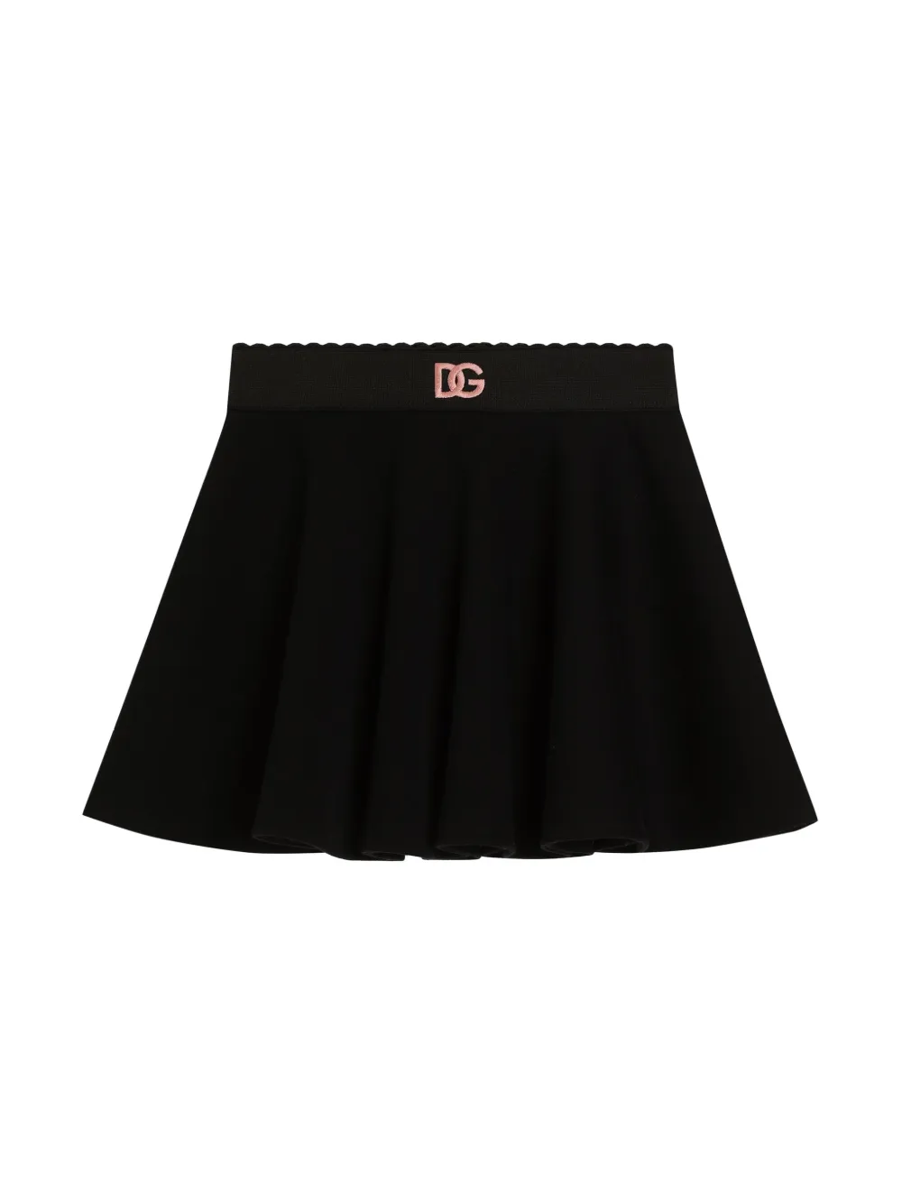 

Юбка с вышитым логотипом Dolce & Gabbana Kids, черный