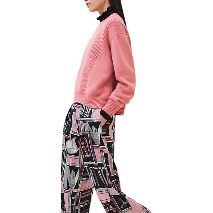 

FW24 Кашемировый свитер женский Garnet Powder HERMES, garnet powder