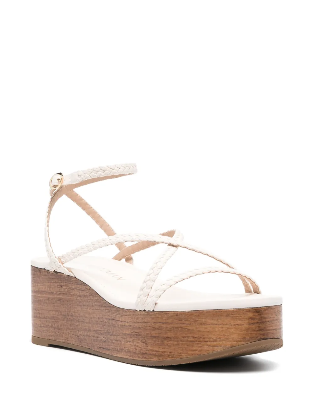 Босоножки Wovette на танкетке Stuart Weitzman, нейтральный — фото 2