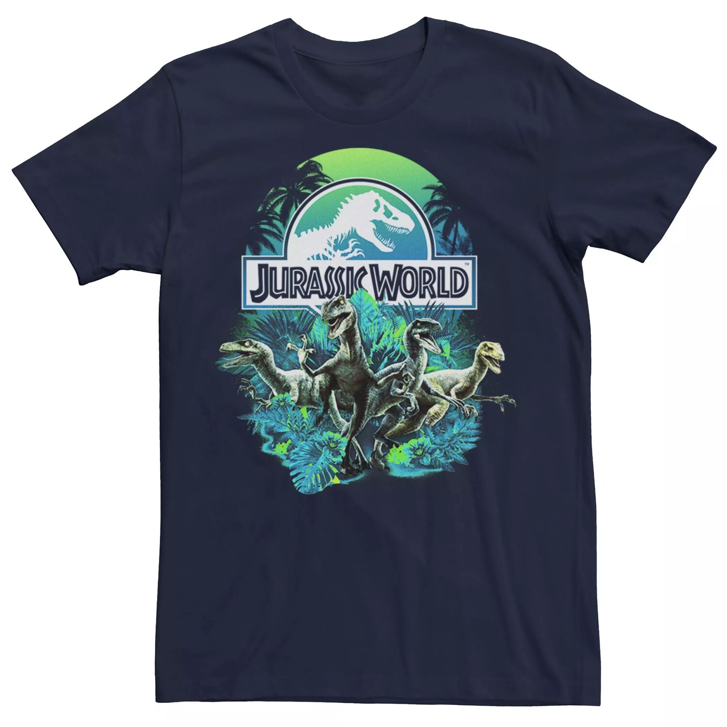 

Мужская футболка Jurassic World Jungle Velociraptor Attack Licensed Character