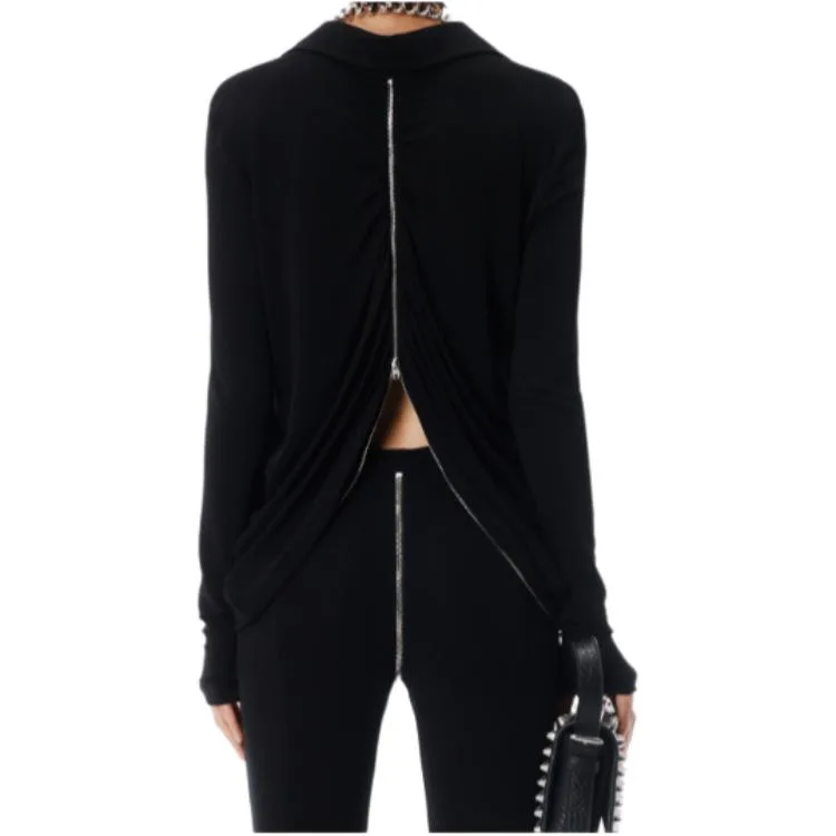 Топ zip Alexander Wang, черный — фото 4