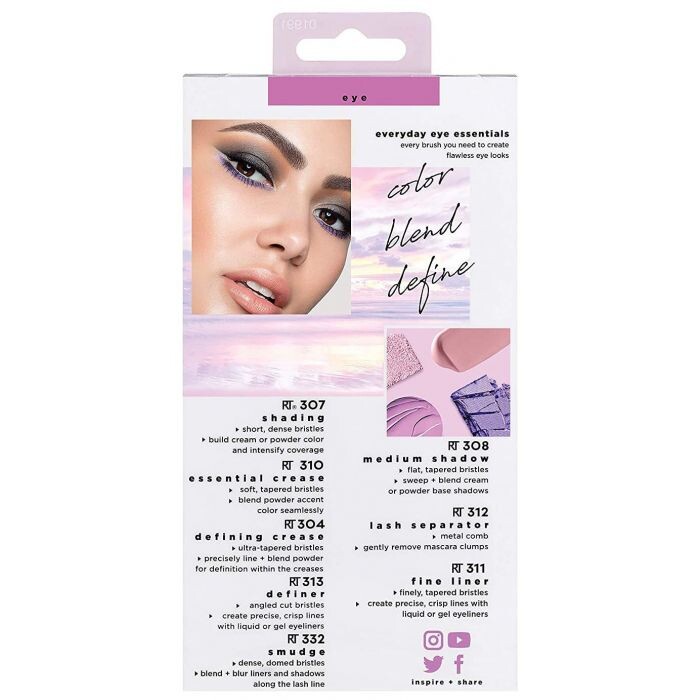 

Набор косметики Everyday Eye Essentials Set de Brochas y Pinceles Real Techniques, 8 unidades