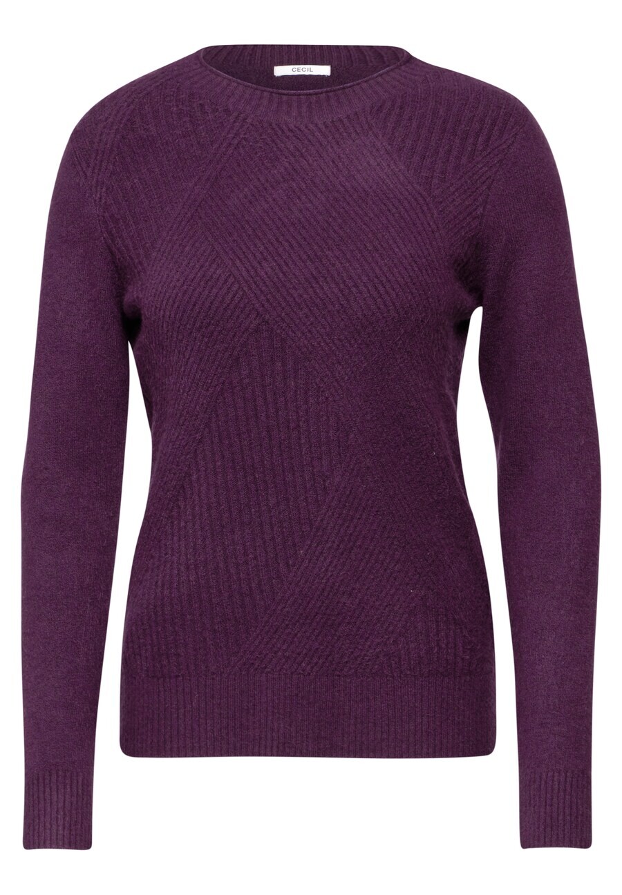 

Базовый свитер CECIL Sweater, темно-фиолетовый