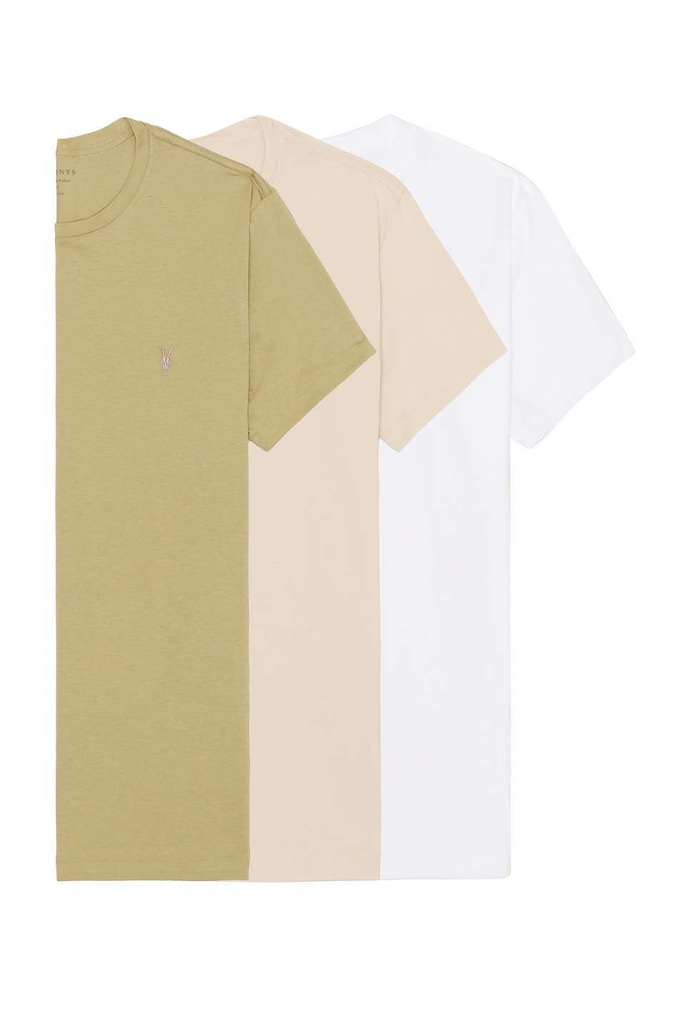 

Футболка с круглым вырезом Tonic от Allsaints, white, brown & green