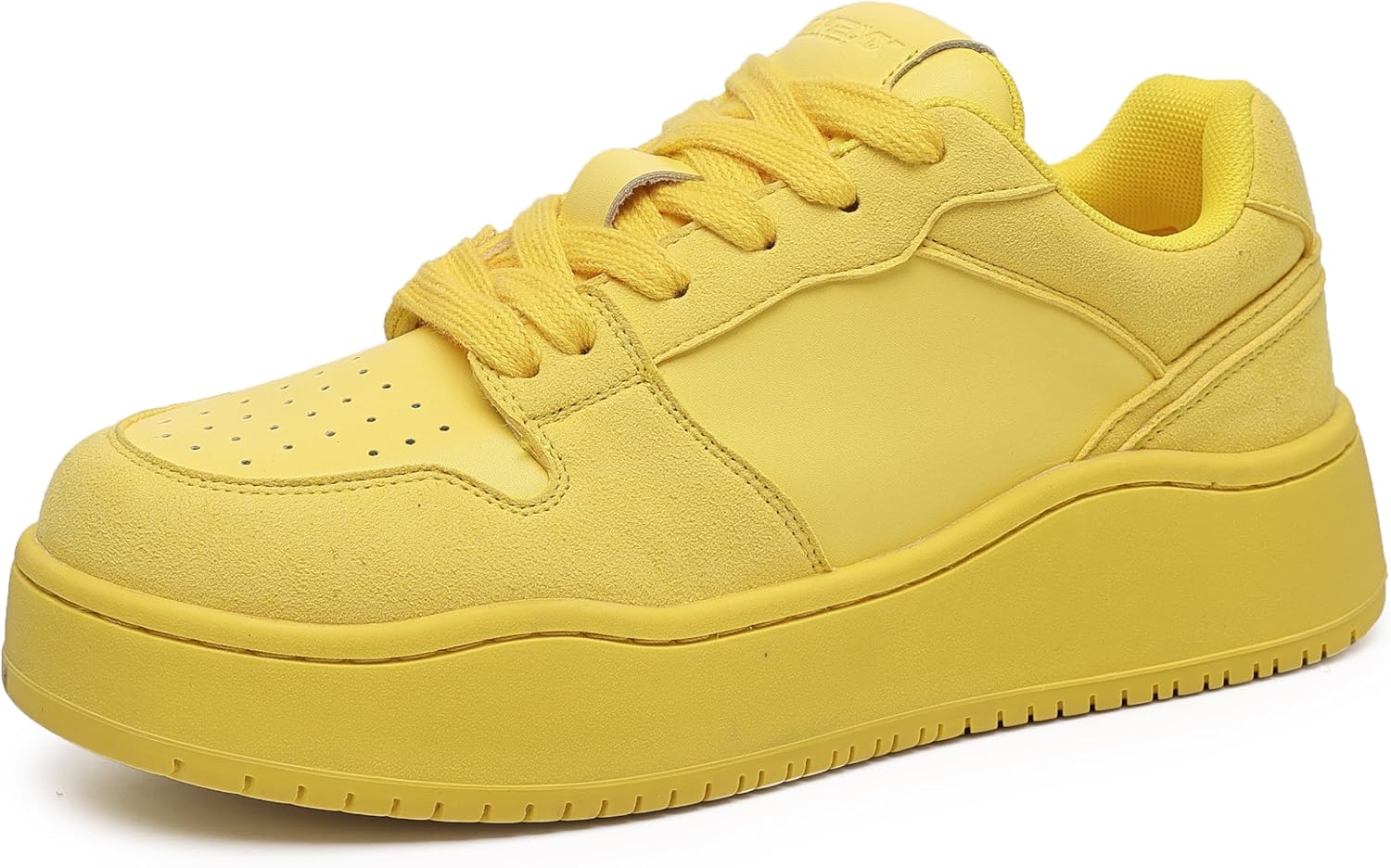 

Мужские повседневные кроссовки со шнуровкой, тренировочные, для скейтборда, на платформе, низкие баскетбольные кроссовки Safecams, желтый