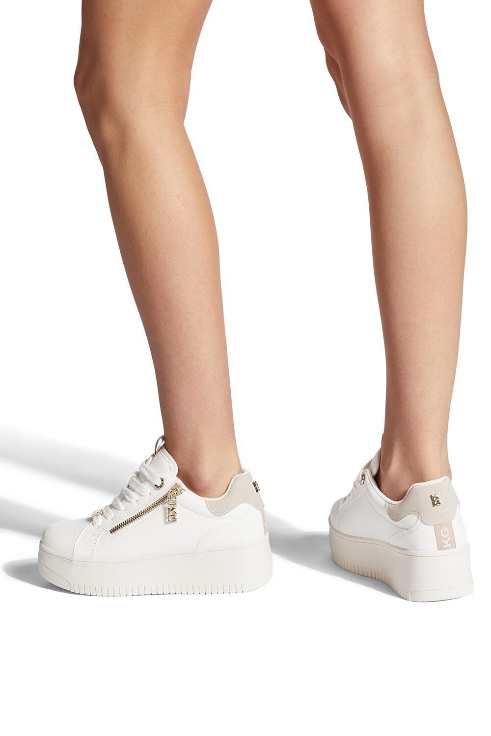 

Кроссовки 'Leslie Side Zip' Trainers KG Kurt Geiger, белый