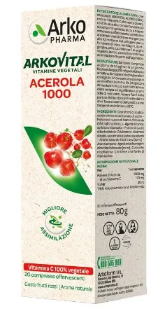 

Arkopharma Arkovital Acerola 1000 20 шипучих таблеток антиоксидант и стимулятор иммунной системы