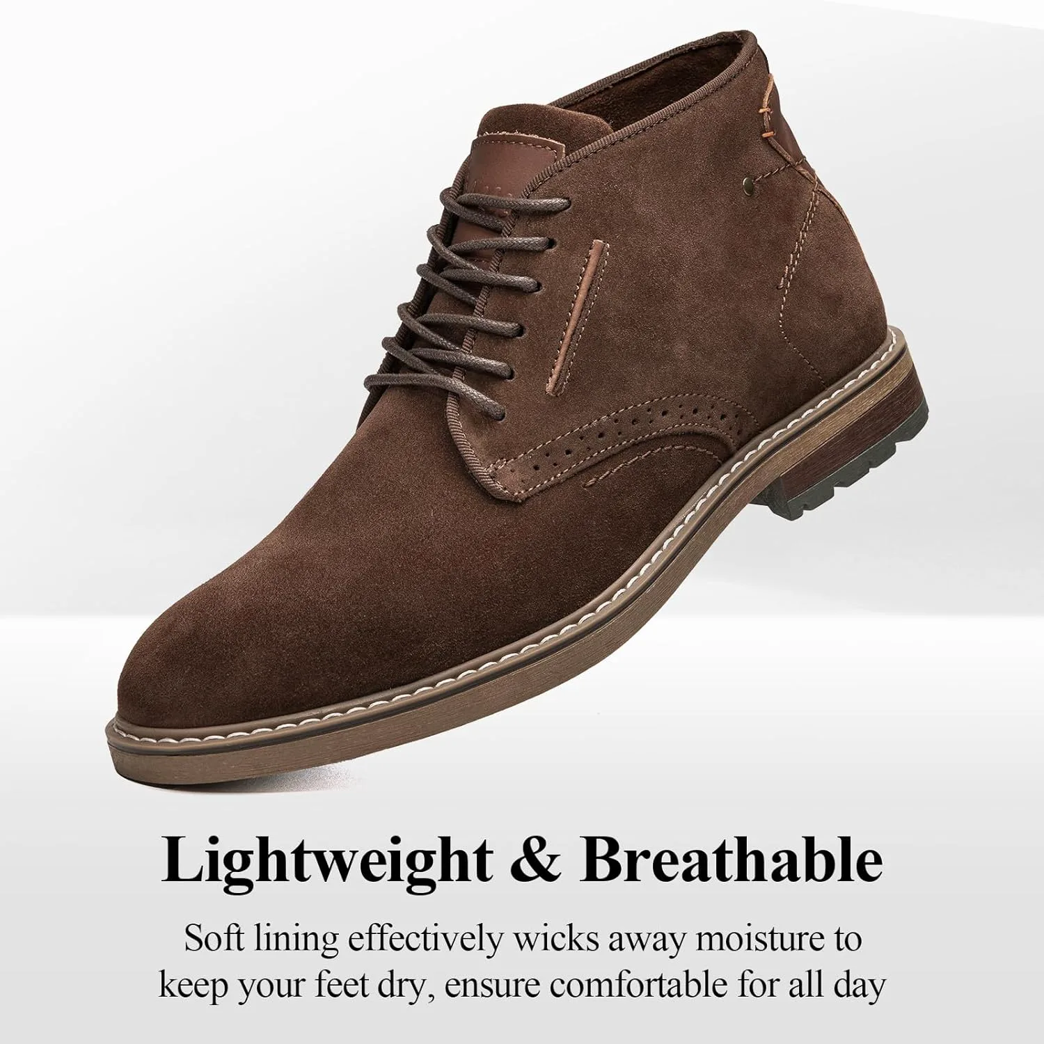 Мужские ботинки Arkbird Chukka, классические повседневные ботинки с шнуровкой до щиколотки из натуральной замши — фото 4