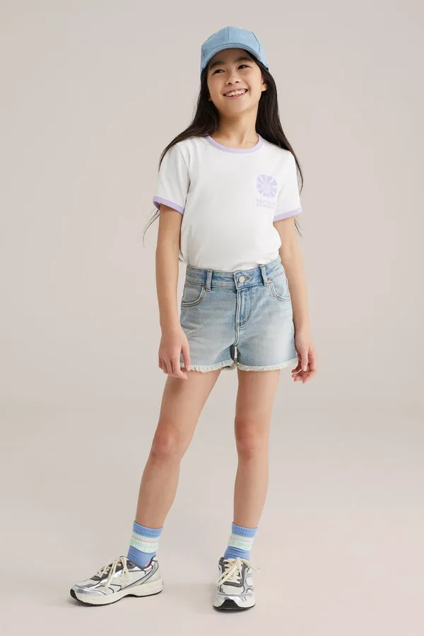 Футболка с принтом We Fashion, Lilac
