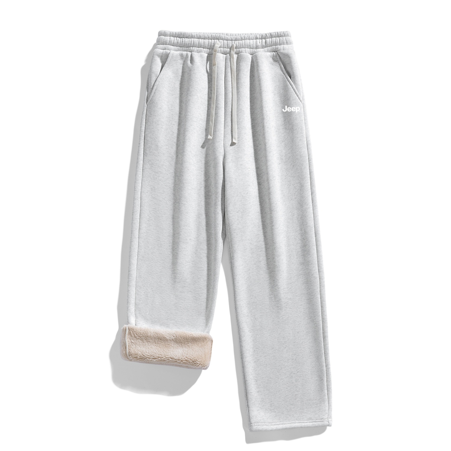 

Вязаные свитшоты Unisex утепленные Jeep, белый heather серый