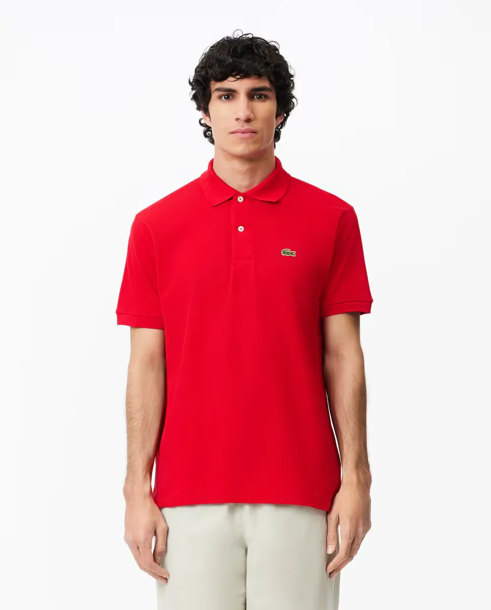 

Классическая мужская поло из оригинального пике с коротким рукавом Lacoste, красный