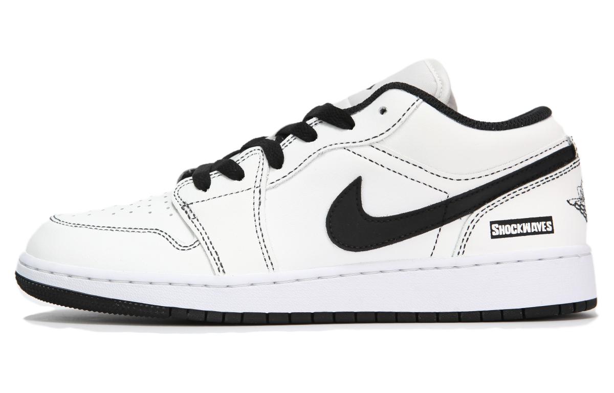 

Кроссовки Air Jordan 1 Vintage Basketball Shoes Men Low-top Black/White, белый