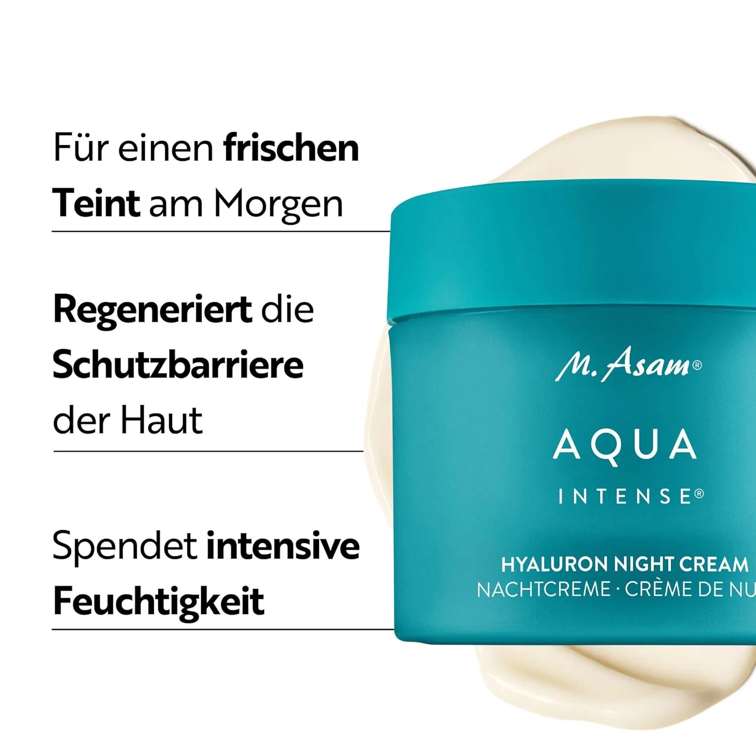 Крем для лица M. Asam — Ночной «Aqua Intense» с гиалуроновой кислотой, от, 100 мл — фото 2