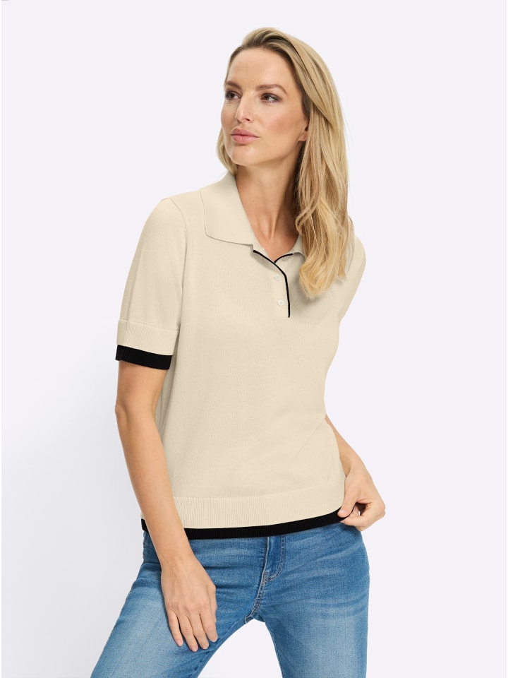 

Heine Свитер поло цвета шампанского и черного
