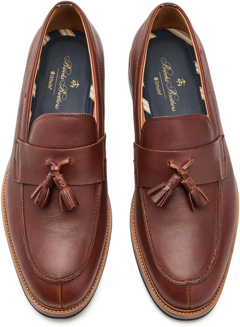 Лоферы Bellmore, Brooks Brothers, коричневая зернистая кожа — фото 2