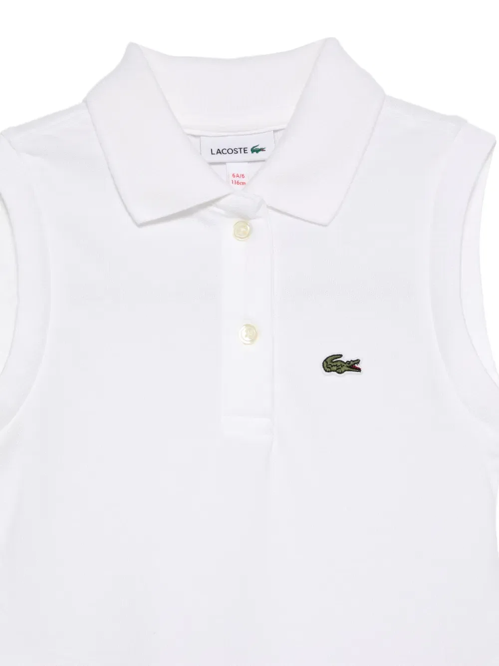Платье с логотипом Lacoste Kids, белый — фото 3
