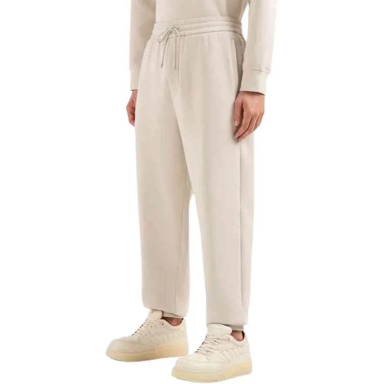 Asv Double Jersey джоггеры на шнурке EMPORIO ARMANI, белый — фото 3