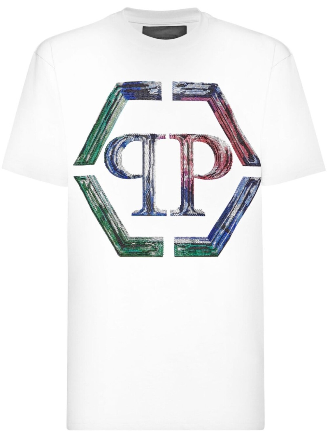 

Футболка Philipp Plein SS Strass Hexagon