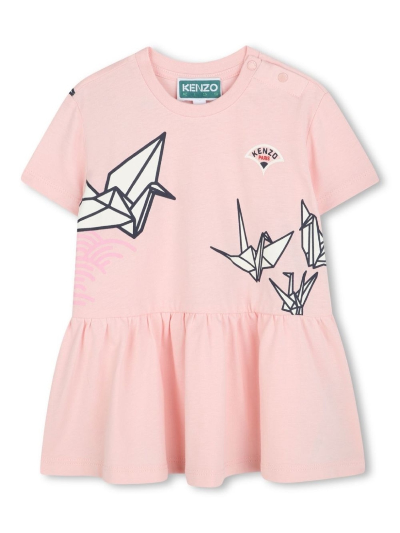 

Kenzo Kids платье из органического хлопка, розовый