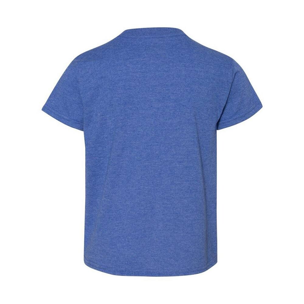 Молодёжная футболка Gildan Dryblend, цвет Heather Sport Royal — фото 2