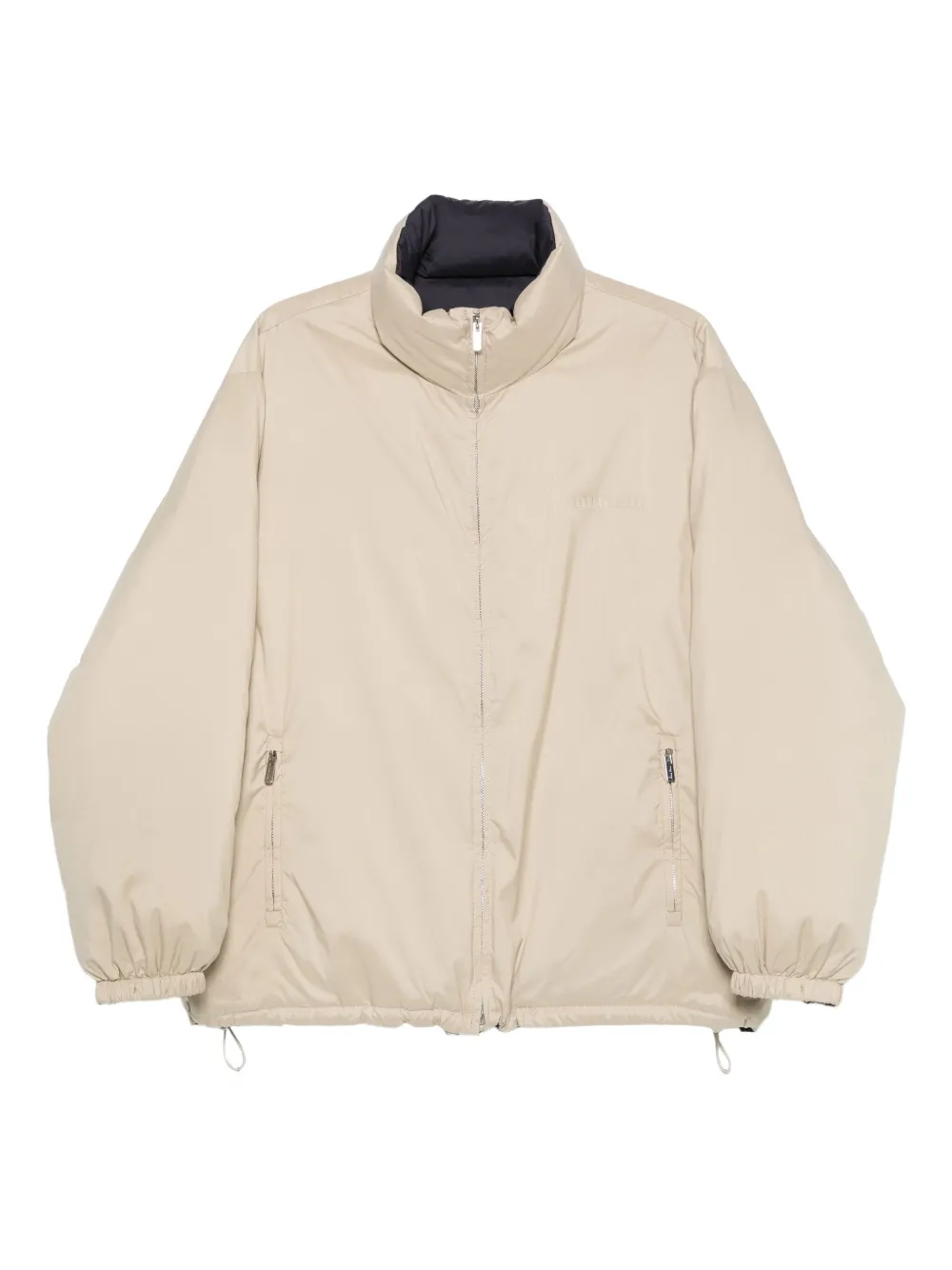 

Куртка на молнии с высоким воротником MIU MIU, синий