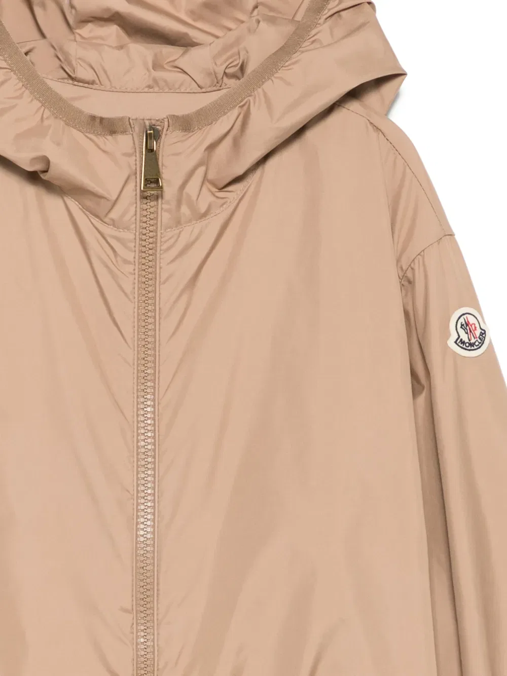 Куртка с капюшоном на молнии Moncler Enfant, коричневый — фото 3