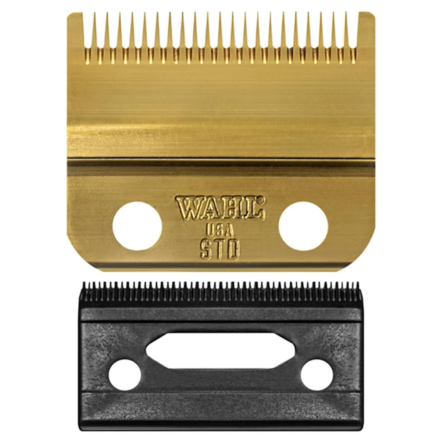 Набор лезвий Wahl Professional Stagger Tooth Gold, высокоточные сменные лезвия, DLC-покрытие и титановое покрытие, идеальное смешивание, подходят для беспроводных бритв Magic Clip 8148 и 8509., Gold