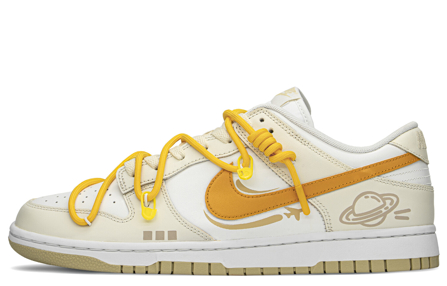 

Кроссовки Nike Dunk Skateboard Shoes Men Low-Top White Yellow
