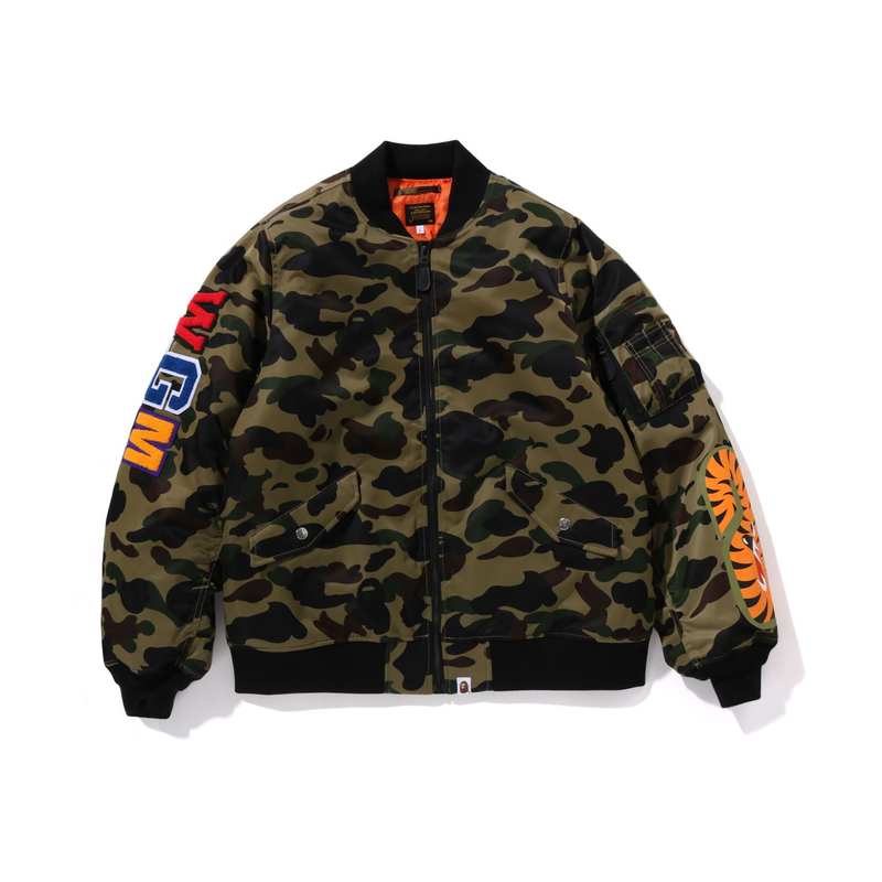 

A BATHING APE Куртка Bape 1st Camo Back Shark MA1, Green GRX