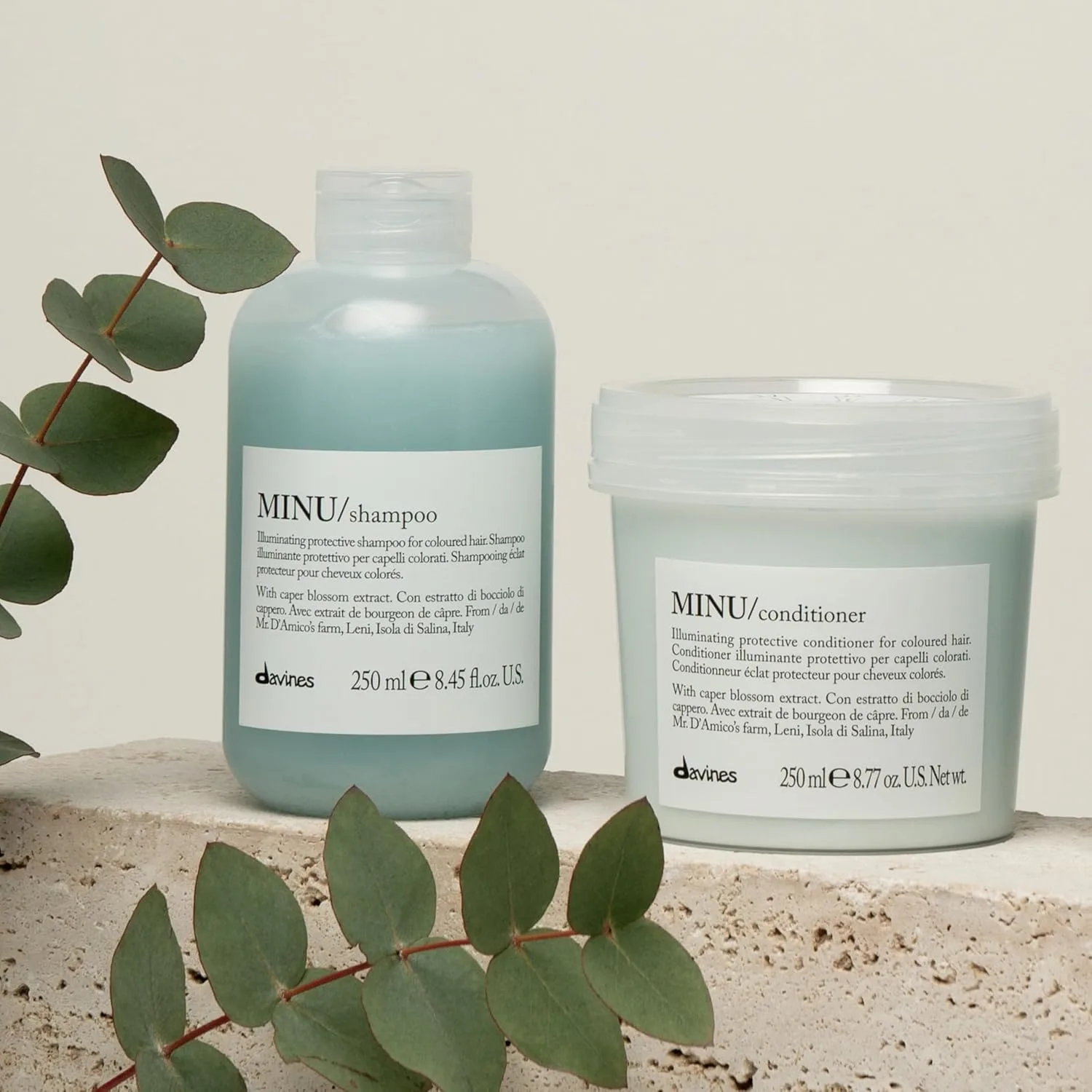Шампунь Davines MINU, шампунь для сохранения цвета окрашенных и обработанных волос, защищает и сохраняет волосы яркими и блестящими надолго. 250 мл и 259 мл — фото 3