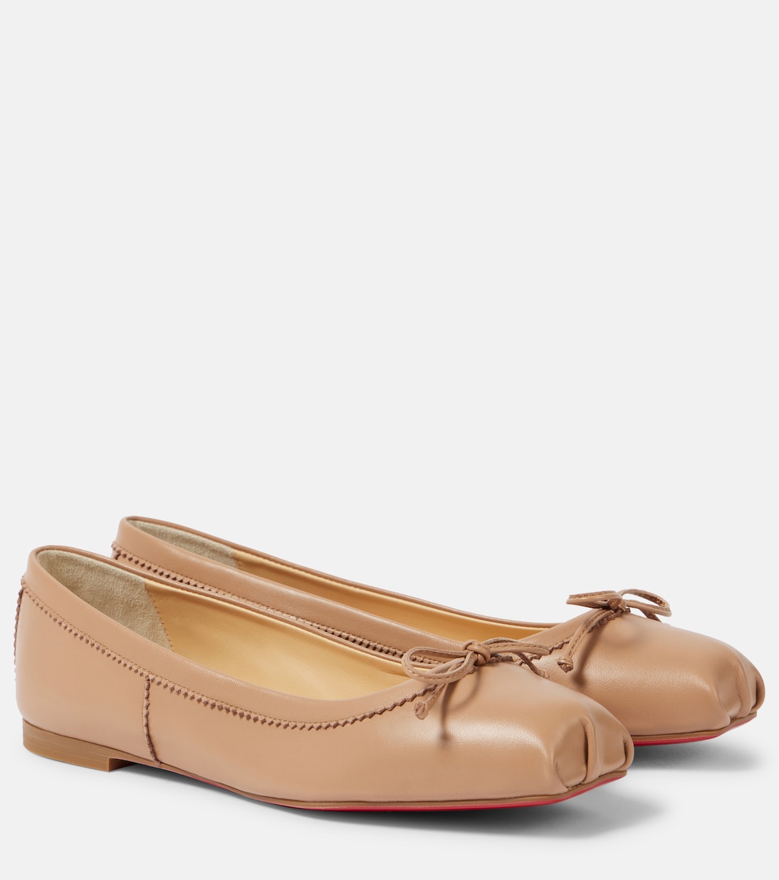 Балетки Mamadrague из кожи Christian Louboutin, Blush