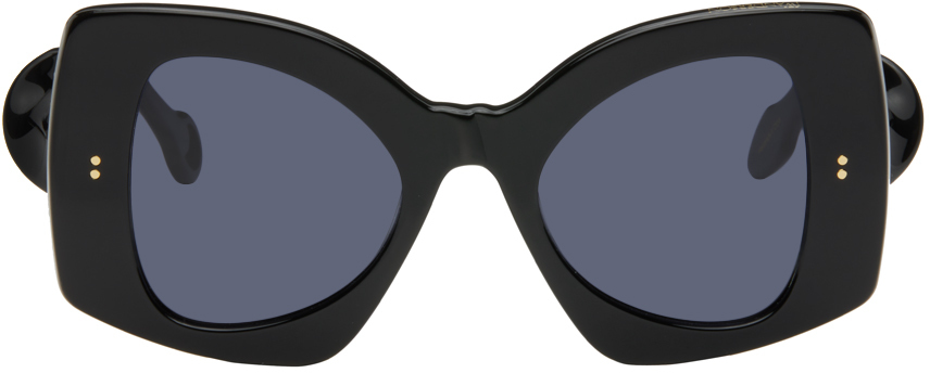 

Эксклюзивные черные солнцезащитные очки Twister от SSENSE JW Anderson, Gloss black acetate