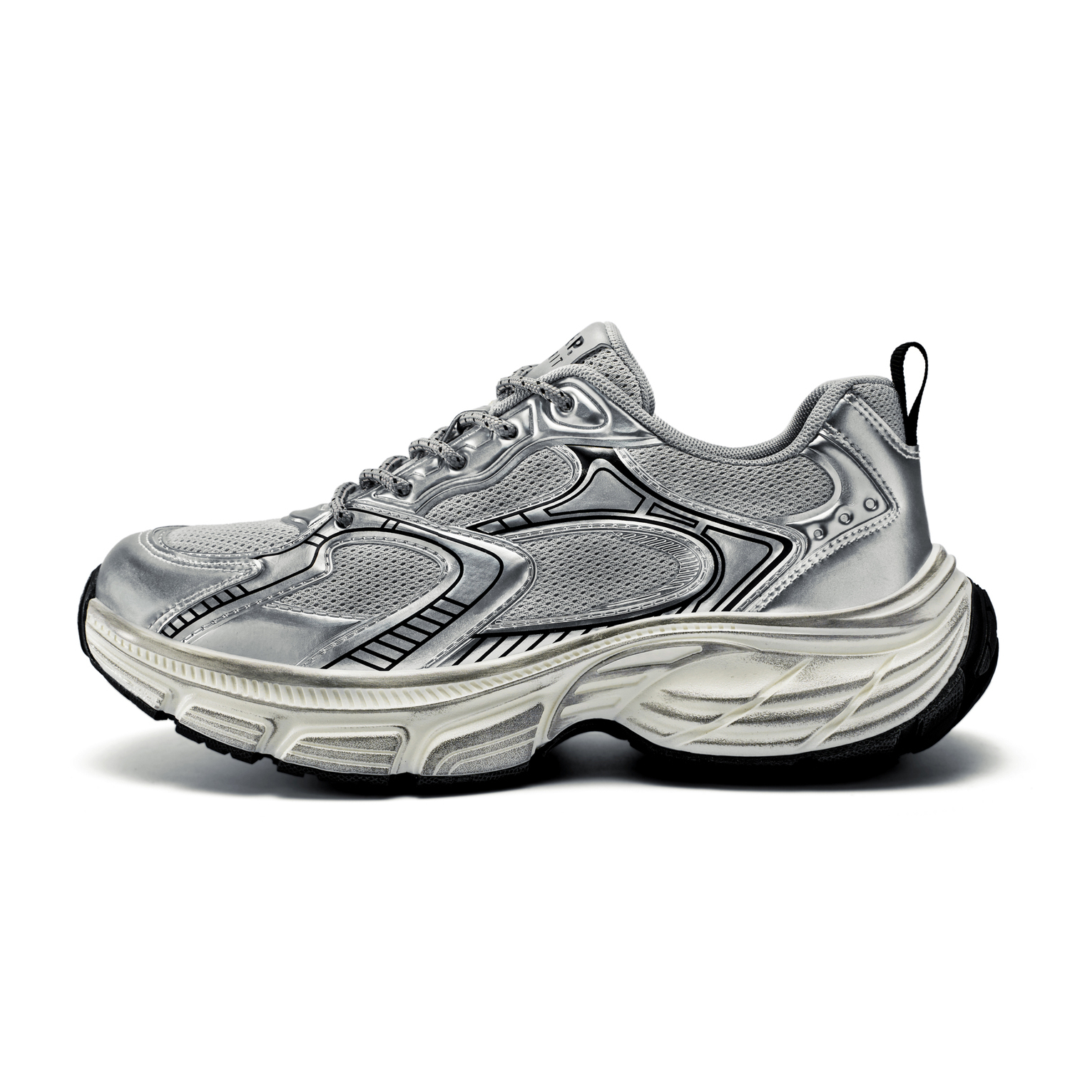 

Низкие массивные кроссовки мужские, ярко-песочно-серебристые JEEP SPIRIT, Moon Sand Silver