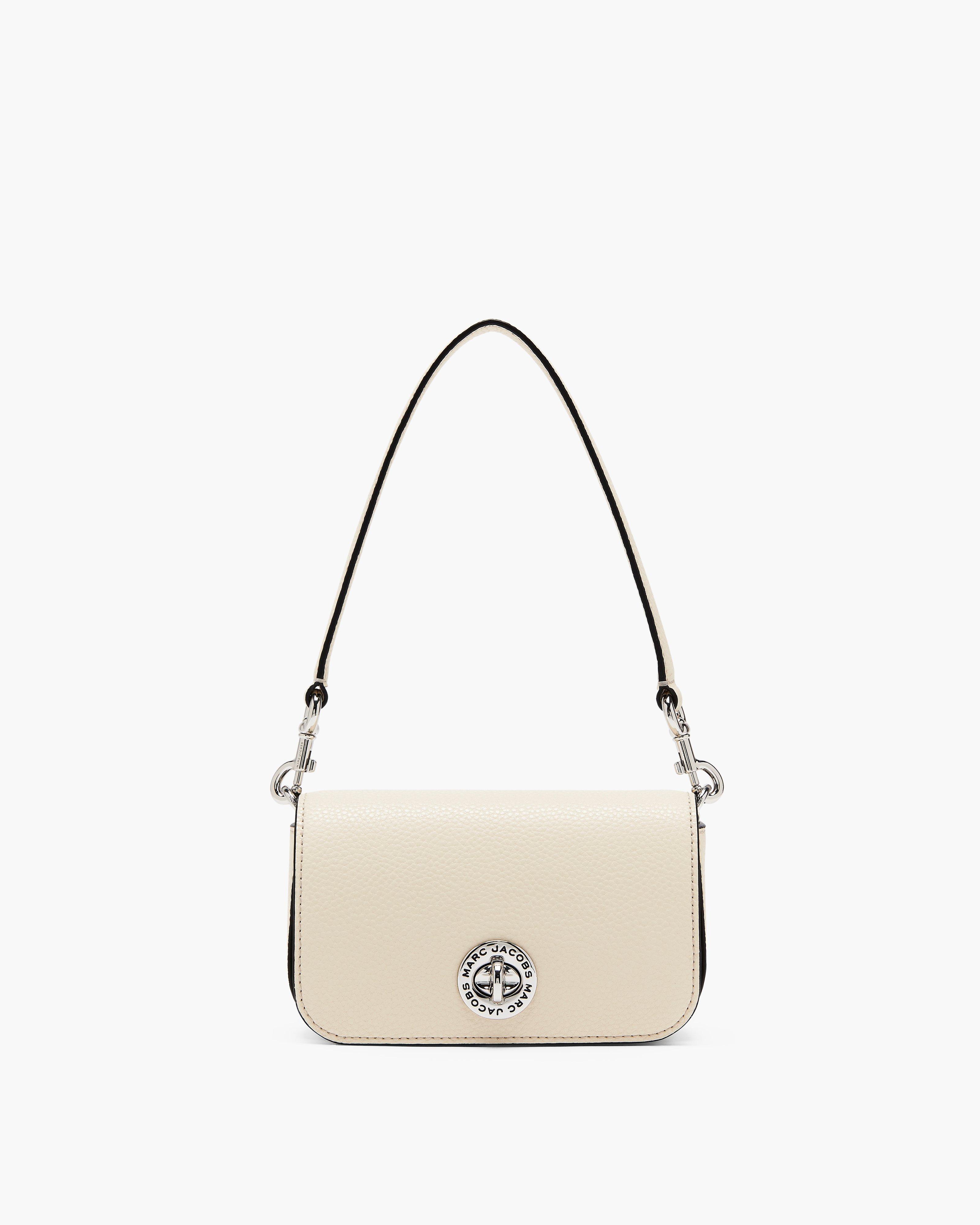 

Маленькая сумка через плечо с застежкой-логотипом Marc Jacobs, цвет Marshmallow
