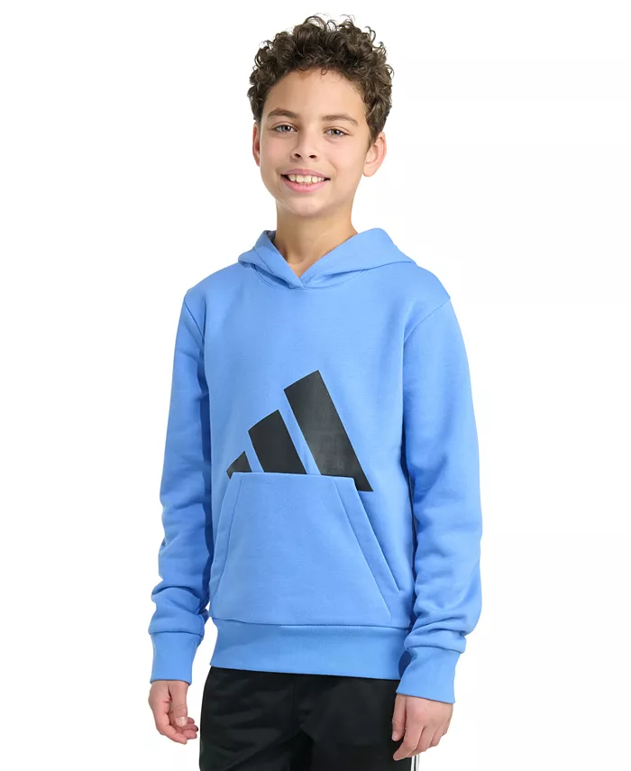 

Базовый флисовый худи с большим логотипом Big Boys с длинными рукавами adidas, синий