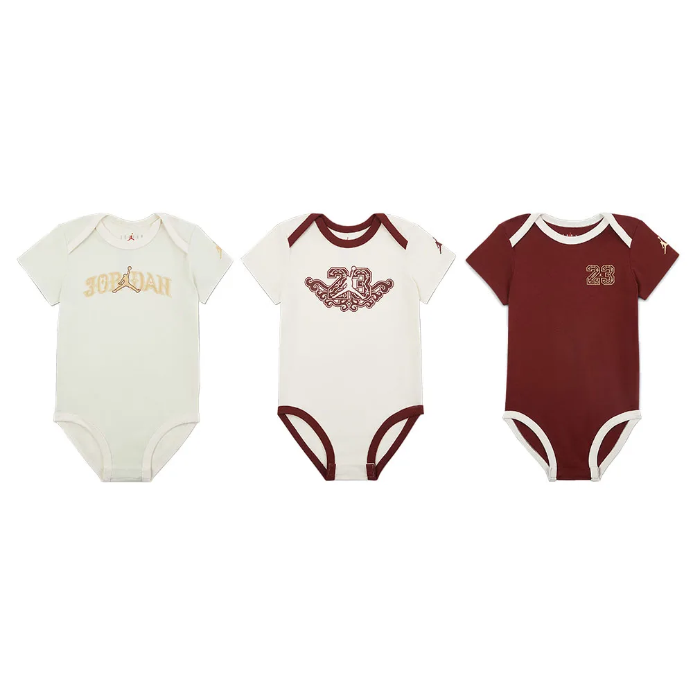 Комплект из 3 комбинезонов и ползунков для малышей Jordan, Set of 3 Team Red