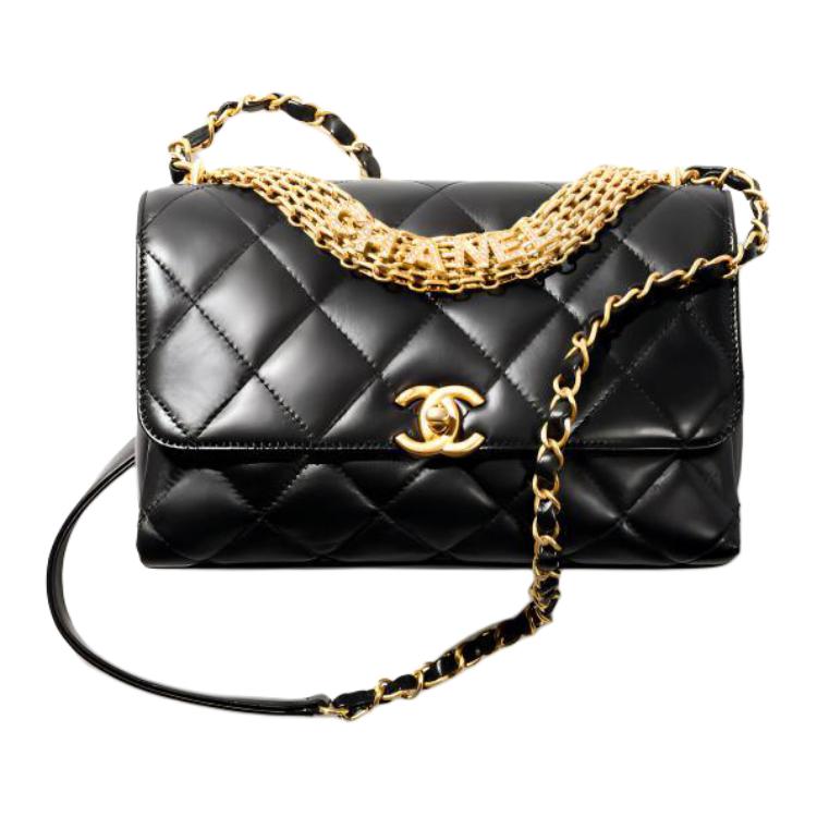 

Сумка через плечо из ягненка, черная CHANEL