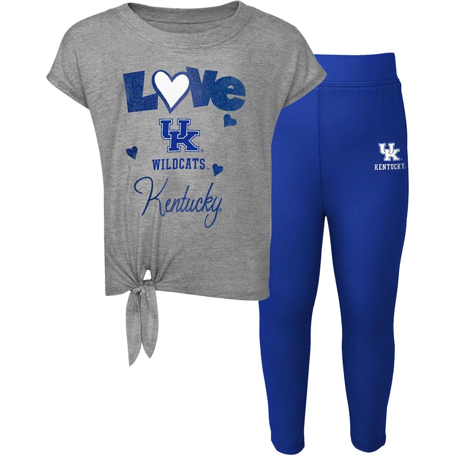 

Комплект футболки и леггинсов Forever Love Team для малышей Heathered Grey/Royal Kentucky Wildcats Forever Love Team Outerstuff