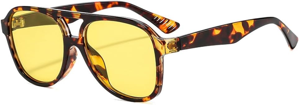 

Солнцезащитные очки UV400 – конфетные цвета, двойные перемычки, леопардовый принт, для женщин и мужчин, для бега и занятий спортом на открытом воздухе UYPTK, Leopard Yellow