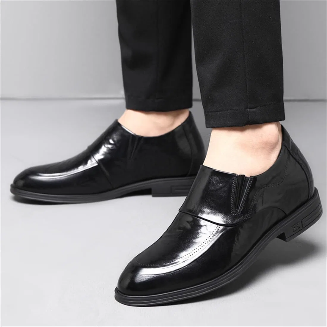 Лоферы кожаные Slip-On Black UKUBOXBAG — фото 2